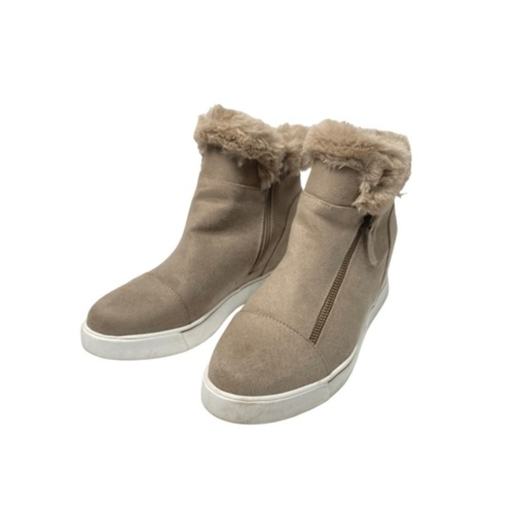 Sugar Kiwi Women's Hidden Wedge‎ Sneakers Tan 8 - Picture 3 of 10